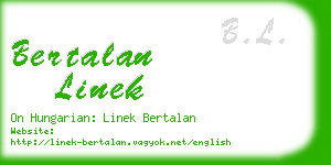 bertalan linek business card